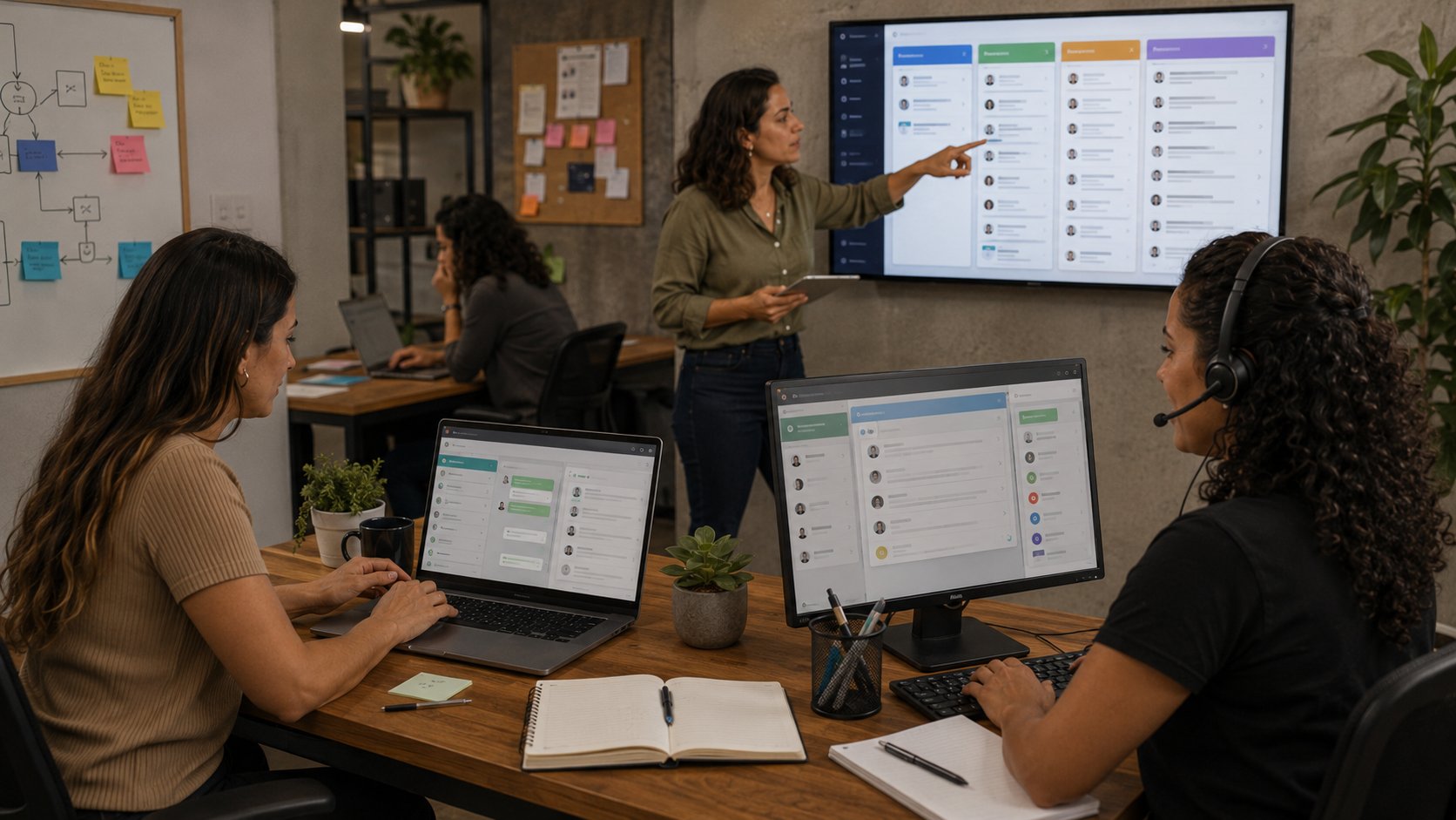 Equipe usando o BotConversa para automatizar vendas e atendimento pelo WhatsApp