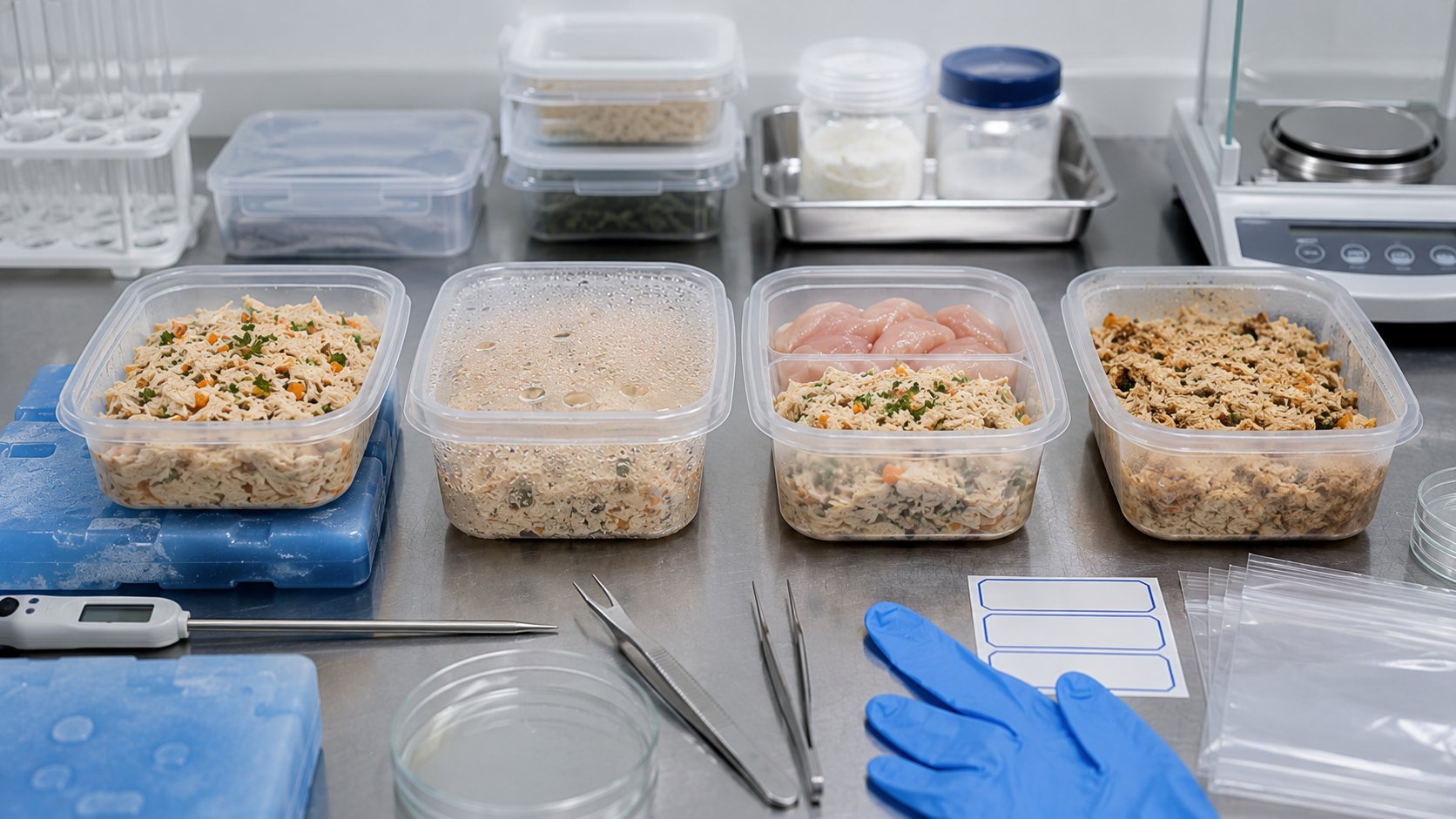 Fotografia científica de alimentos, temperaturas, validade e contaminação cruzada