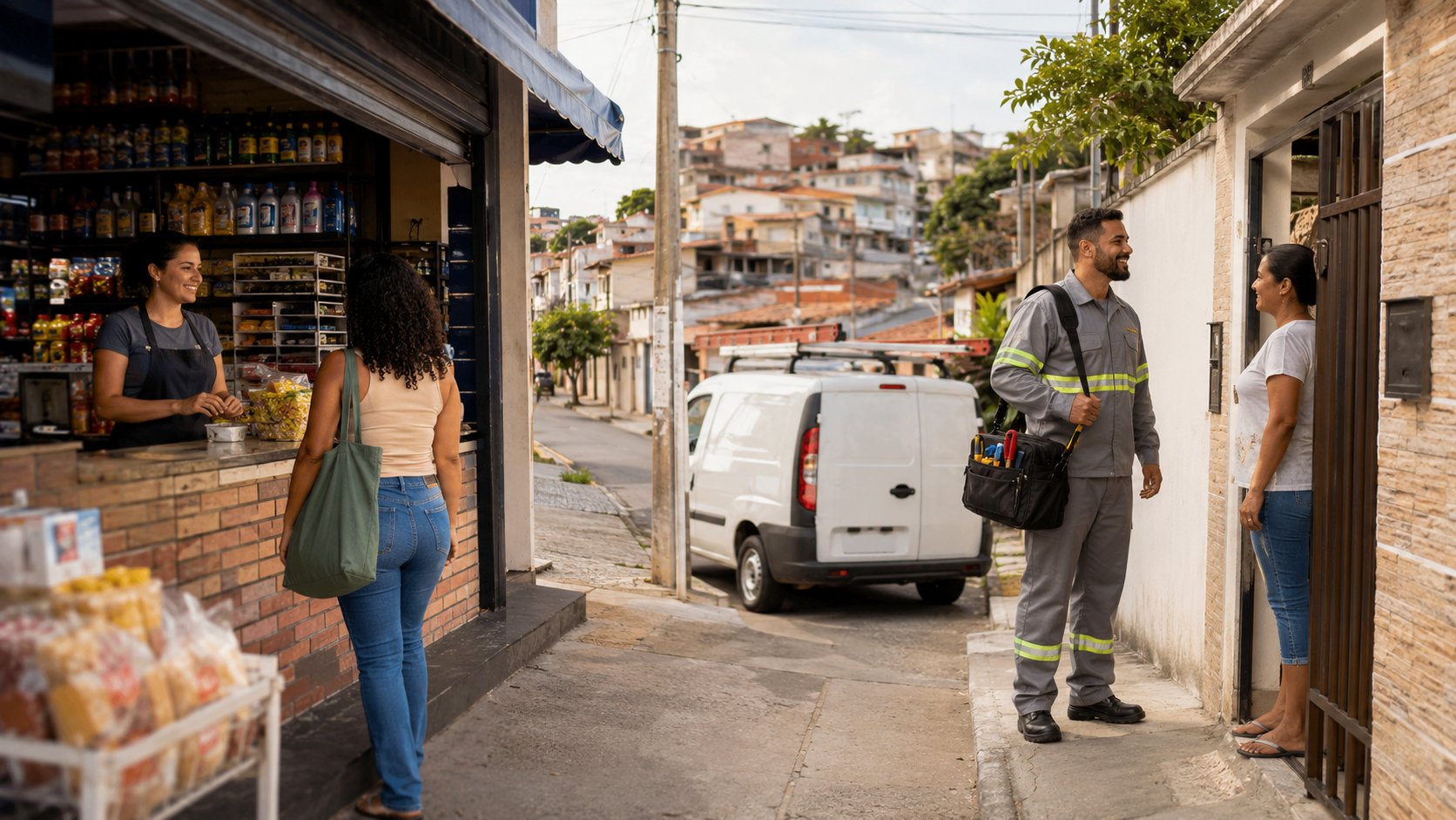 Loja física e prestador de serviço representando empresas qualificadas para o Google Meu Negócio