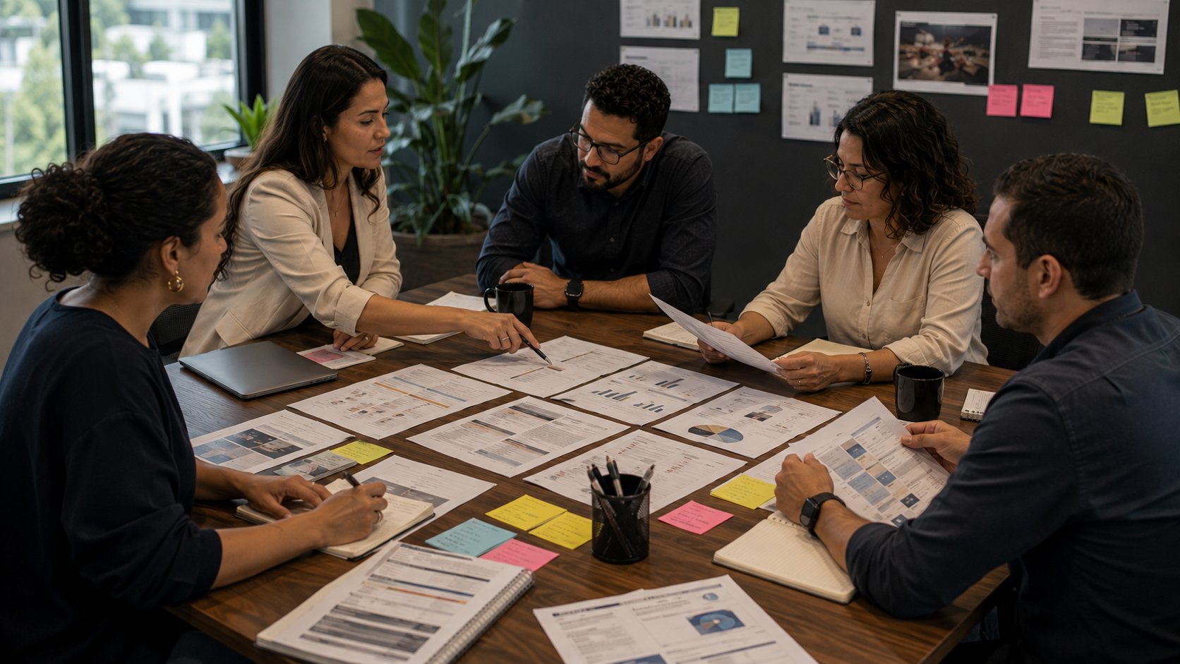 Equipe definindo orçamento e CPC sustentável com base em conversão, margem e qualidade dos clientes